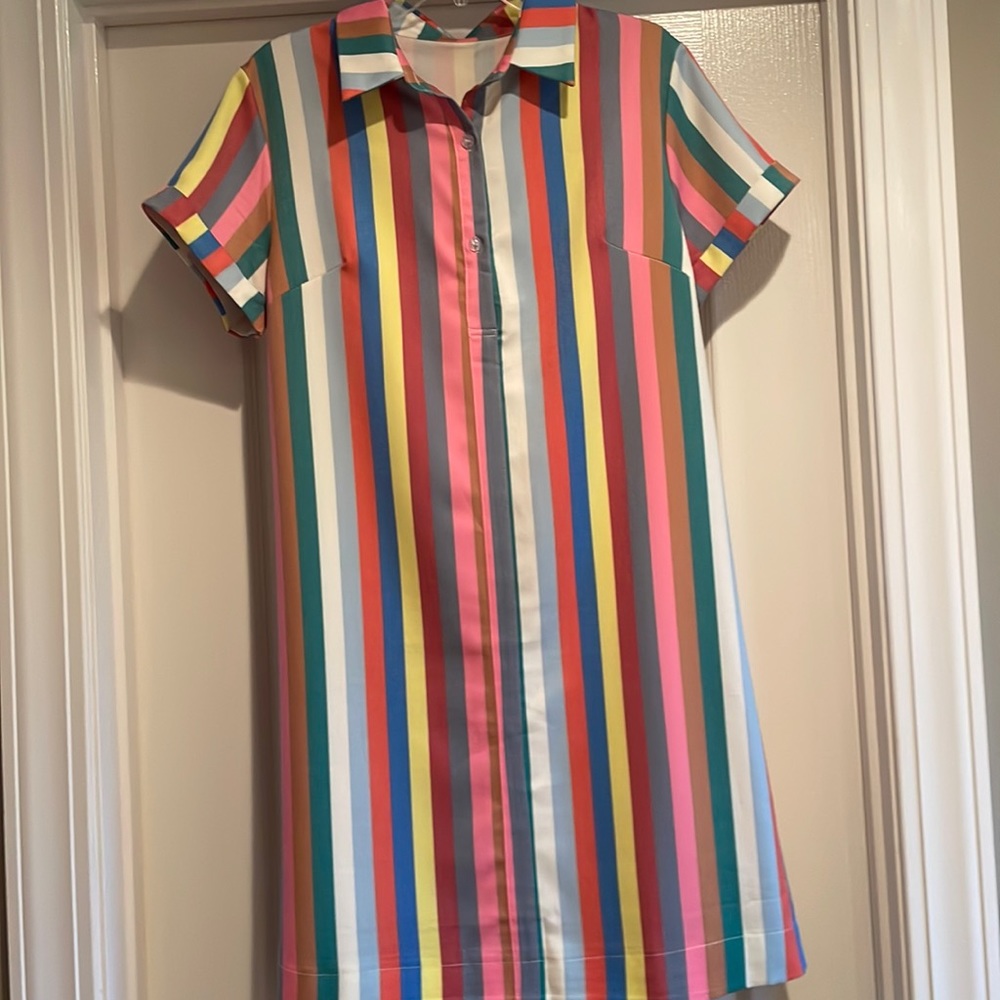 Colorful Stripe Shift Dress
